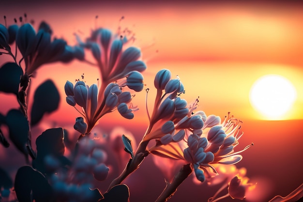 sunset and cloud a macro photography detailed closeup of the flowers