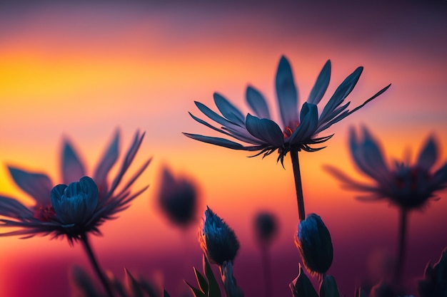 sunset and cloud a macro photography detailed closeup of the flowers