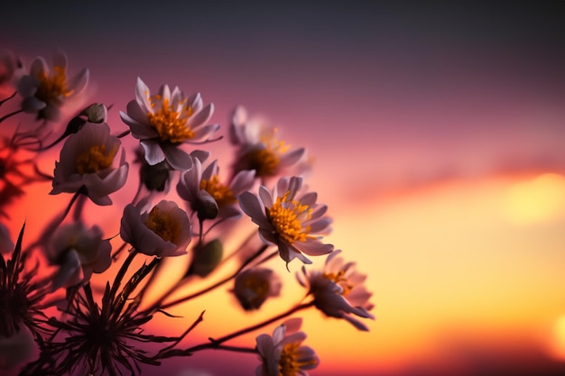 sunset and cloud a macro photography detailed closeup of the flowers