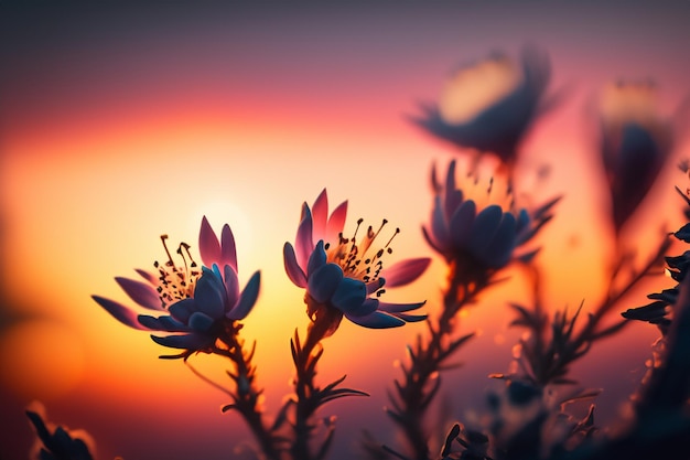 sunset and cloud a macro photography detailed closeup of the flowers