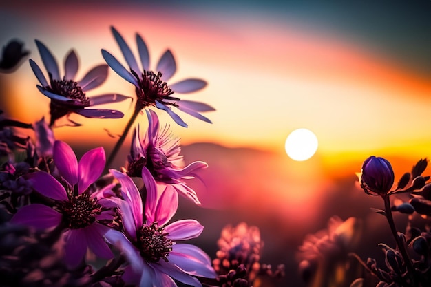 sunset and cloud a macro photography detailed closeup of the flowers