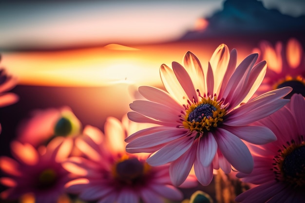 sunset and cloud a macro photography detailed closeup of the flowers