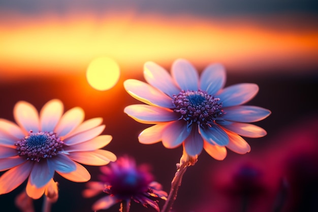 sunset and cloud a macro photography detailed closeup of the flowers