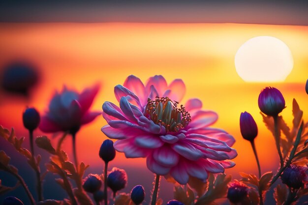 sunset and cloud a macro photography detailed closeup of the flowers