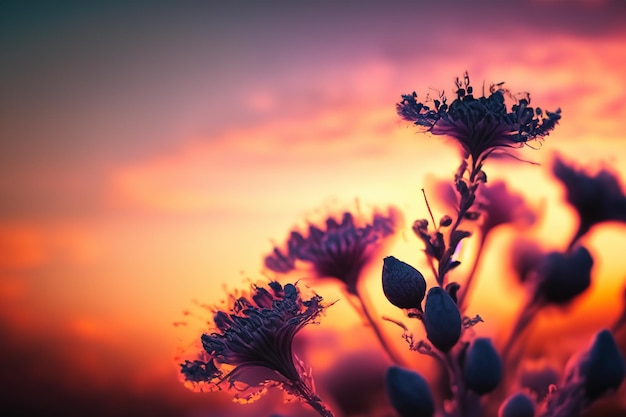 sunset and cloud a macro photography detailed closeup of the flowers