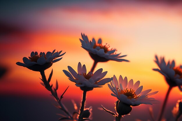 sunset and cloud a macro photography detailed closeup of the flowers