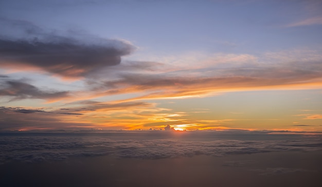 Sunset Above the cloud