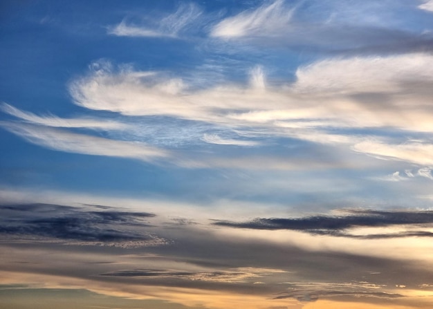 Sunset clouds in the sky backgrounds