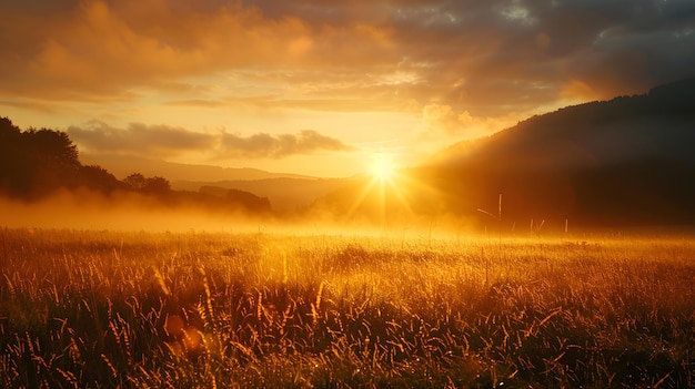 sunset in corn plantation natural light warm ambiance