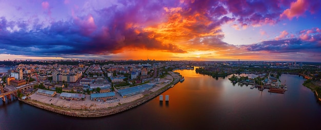 Sunset over Dnipro