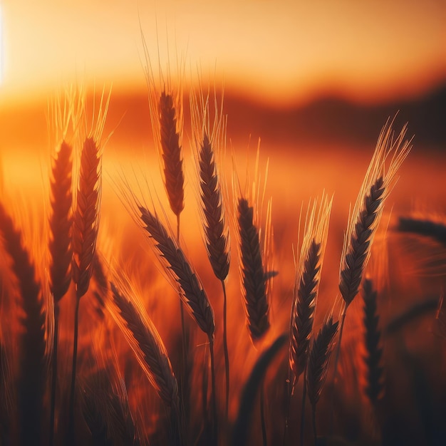 sunset in the field