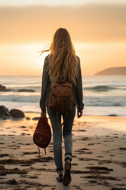 sunset and girl