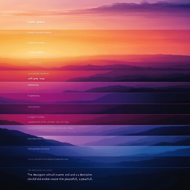 Photo sunset gradient poster