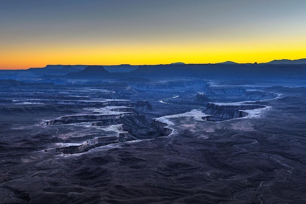 Sunset at the Green River Overlook in Canyonlands National Park