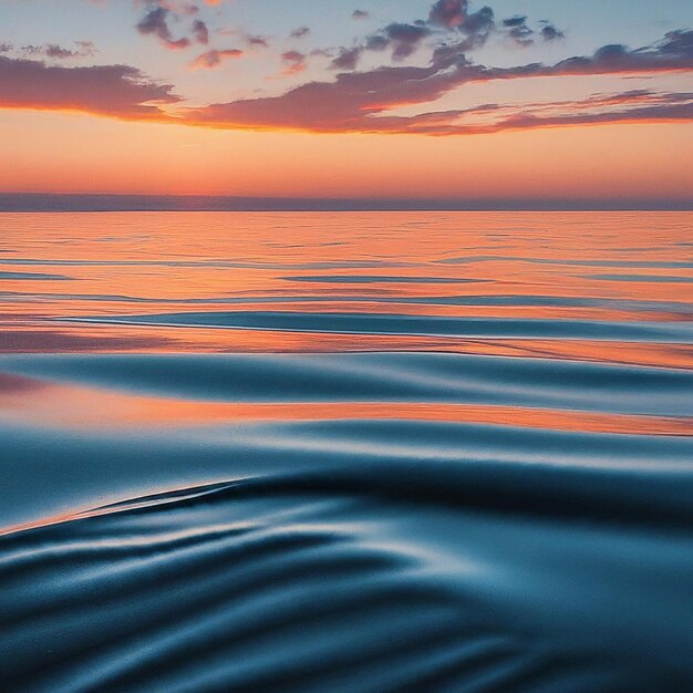 Photo a sunset is reflected on the water and the sky is a sunset