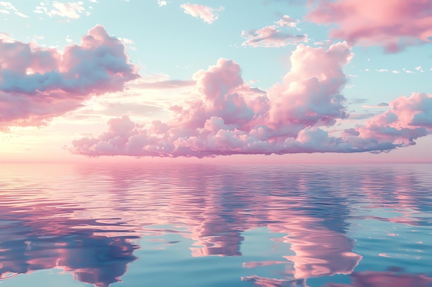 a sunset is reflected on the water with clouds and the sun reflecting on the water