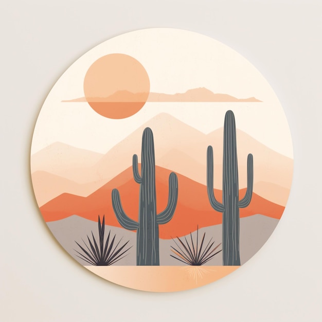 Sunset Mountain Illustration