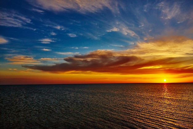 Sunset over the ocean