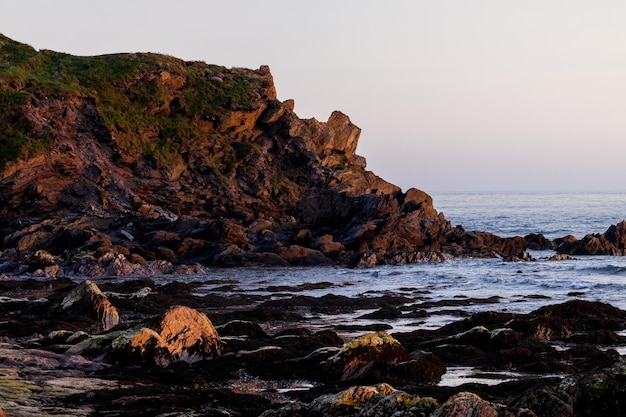 Sunset at Outer Hope by South Milton Sands in Devon