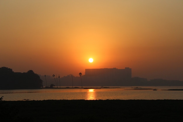 Sunset Over powai lake Mumbai MH