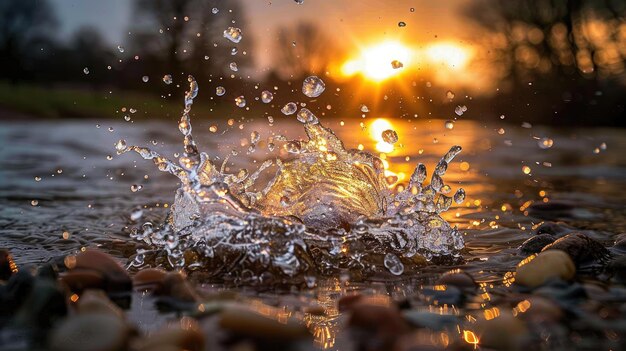 Sunset on the river