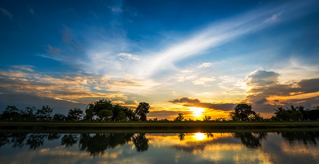 Sunset at riverside