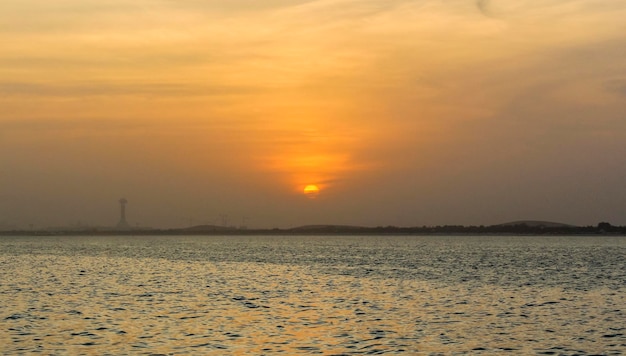 Sunset Scene from Abu Dhabi Corniche