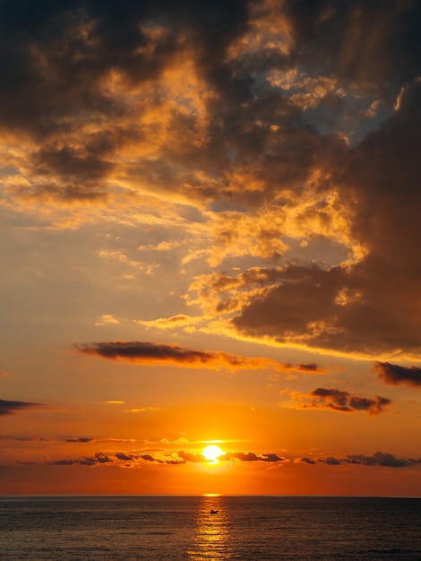 Sunset over the sea sunset over the adriatic sea sun to sit do