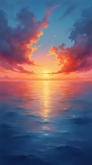 sunset over the sea