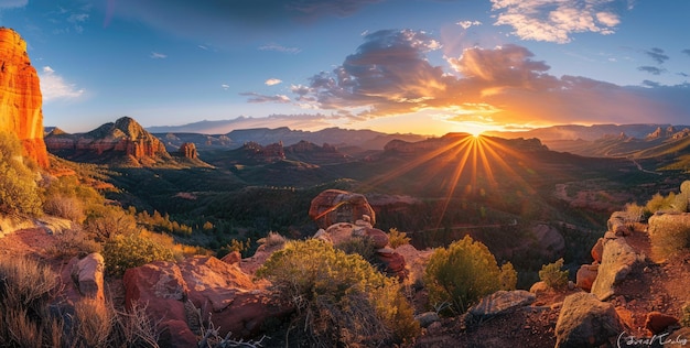 Sunset over Sedonas Majestic Landscape