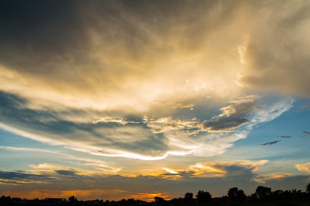 Sunset sky abstract for background