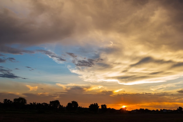 Sunset sky abstract for background