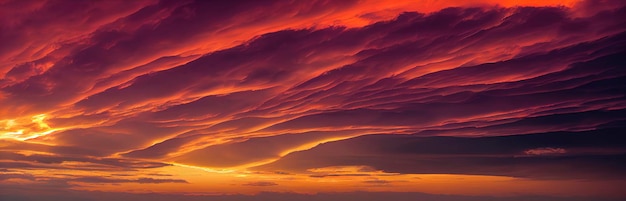 Sunset sky Abstract nature background Dramatic blue and orange colorful clouds at twilight time