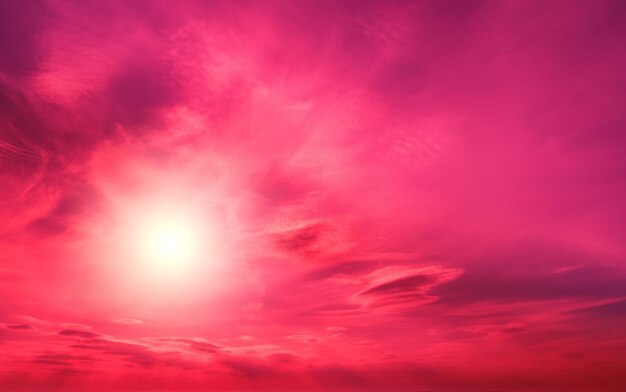 Sunset sky in Viva magenta trendy in 2023 color Sky texture abstract nature background