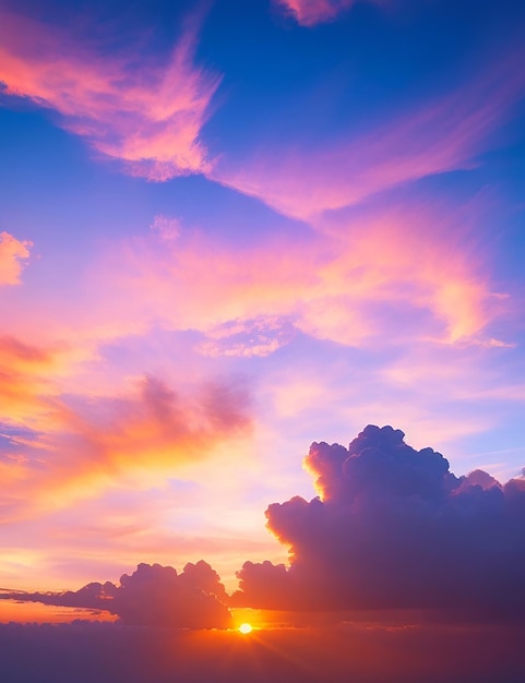 Sunset sky with clouds background sunrise sky with clouds background