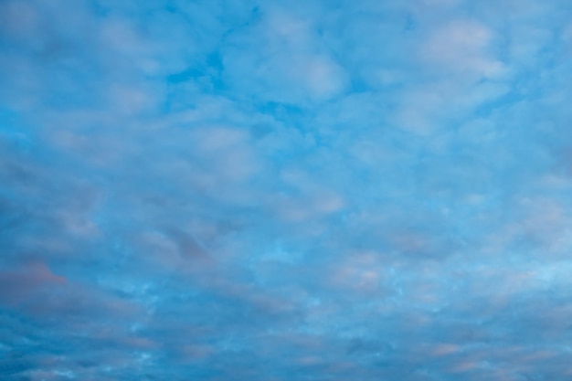 Sunset sky with pink clouds