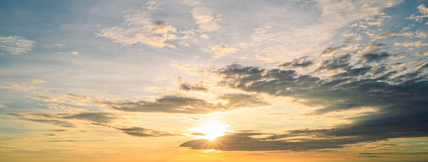 Sunset Sky with tiny clouds background