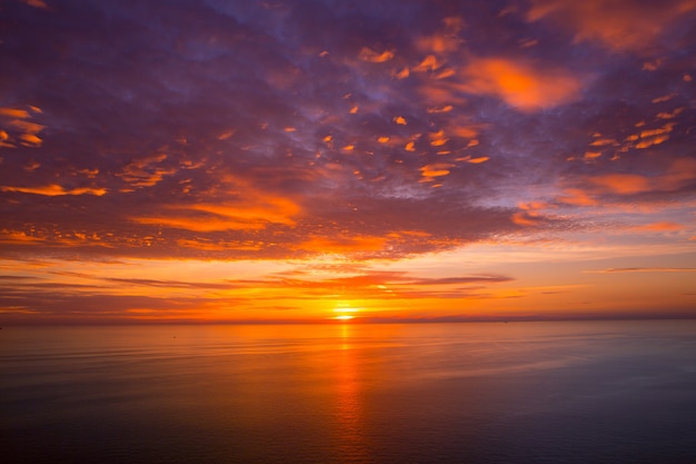 sunset sunrise over Mediterranean sea