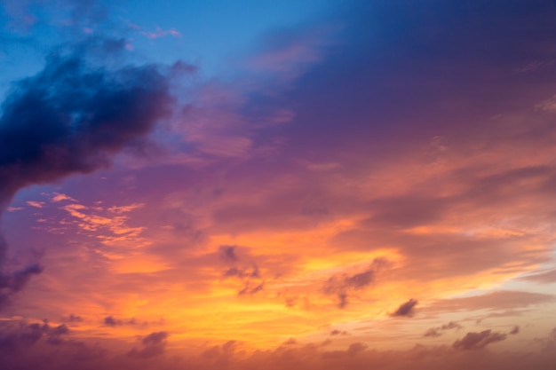 Sunset and sunrise sky. orange sunset sky. Beautiful sky.