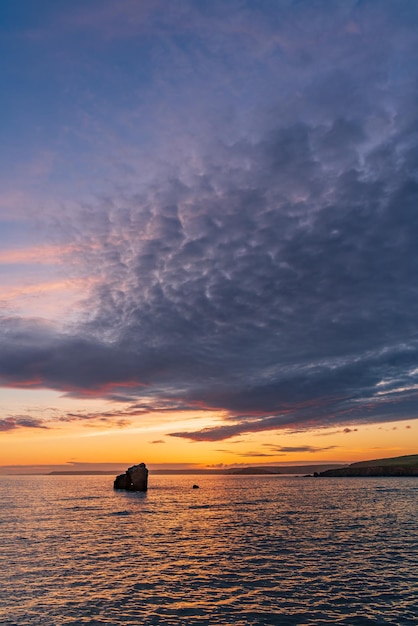 Sunset at Thurlestone Rock South Milton Sands in Devon