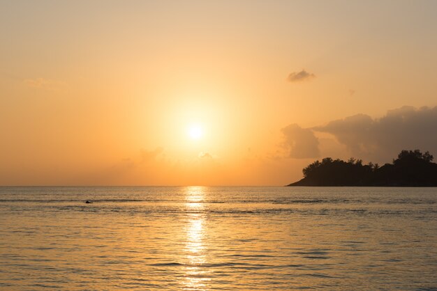 Sunset at tropical island