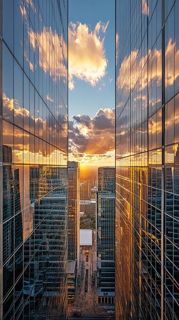 Photo a sunset view of a building with a sunset in the background