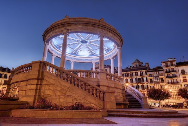 Sunset view of Plaza del Castillo Pamplona