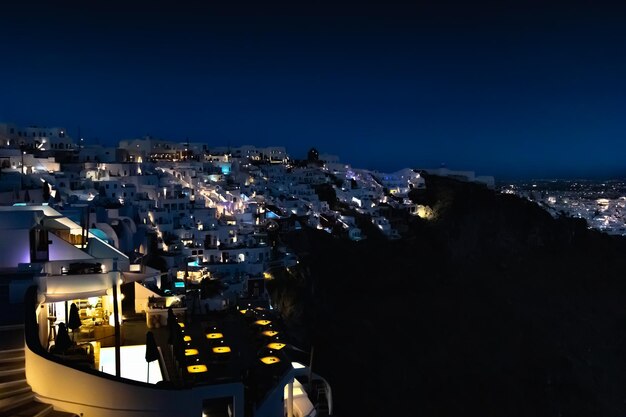 Sunset view, with white cavehouses, Santorini