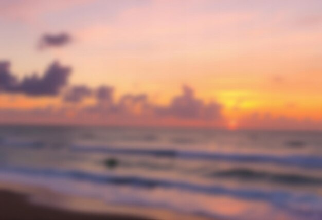 Photo a sunset with a beach and a beach scene