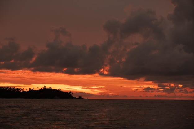 Sunset with clouds background summer time beautiful sky