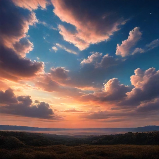 a sunset with clouds and the sun shining through the clouds