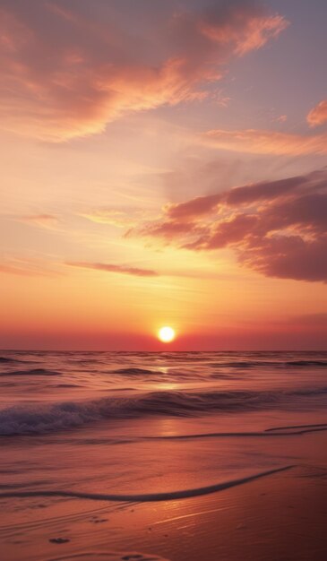 a sunset with clouds and a sunset in the background