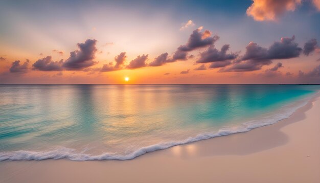 a sunset with clouds and a sunset on the horizon