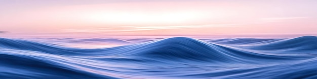 Photo a sunset with a wave in the water